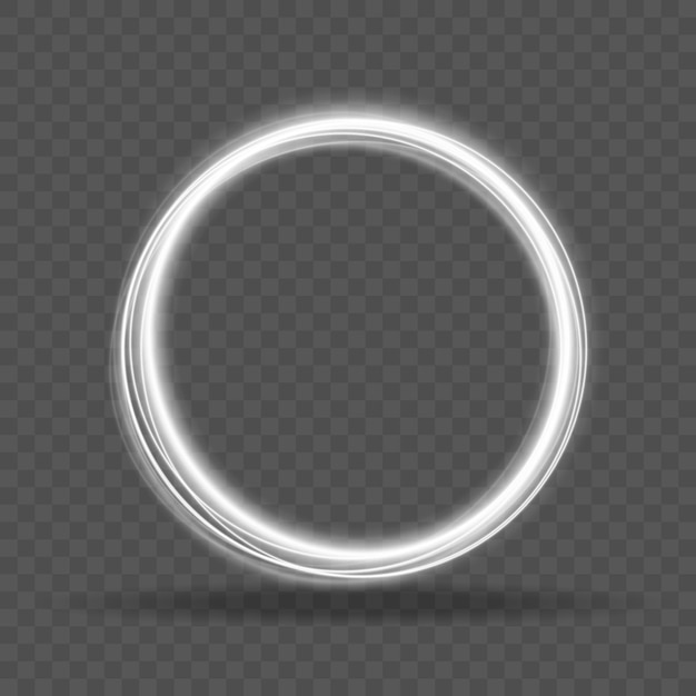 Vector round shiny frames with glowing effects