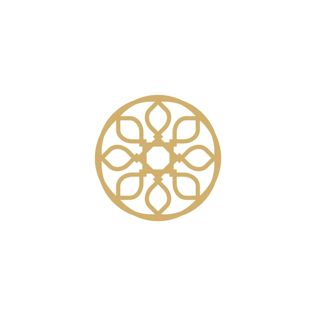 round simple icon logo for textile