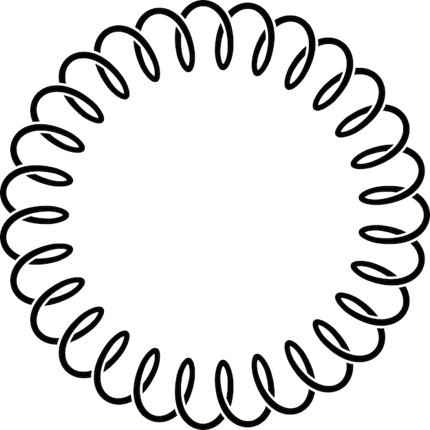 round spring coil frame with copy space