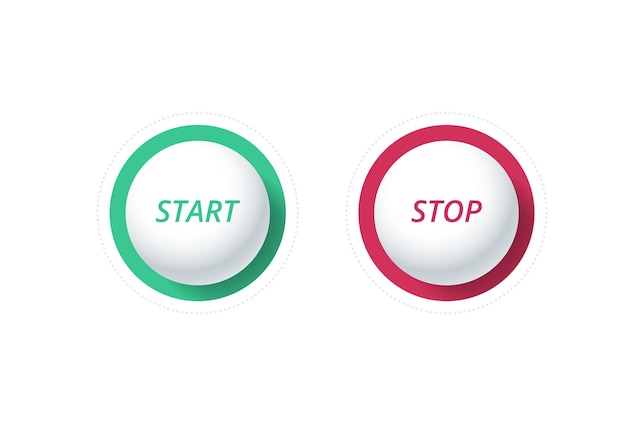 Round start and stop buttons