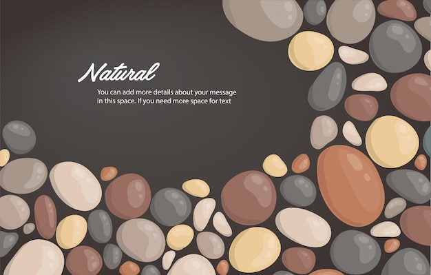 Round stone background and space for write vector