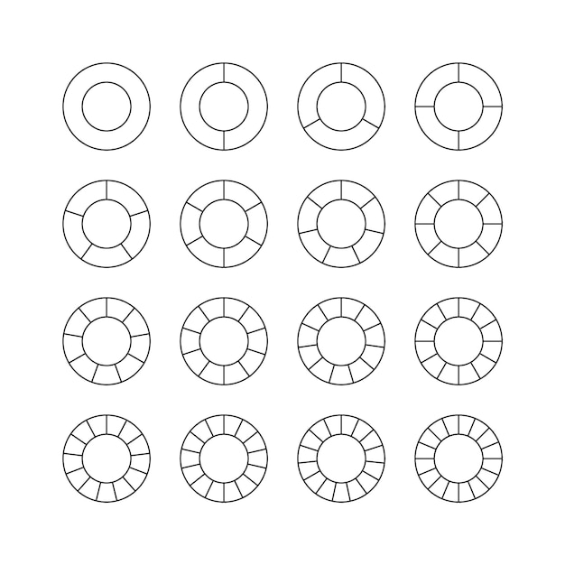 원형 구조 그래프 조각으로 나누어진 개요 파이 다이어그램 원형 차트 원형 섹션 템플릿