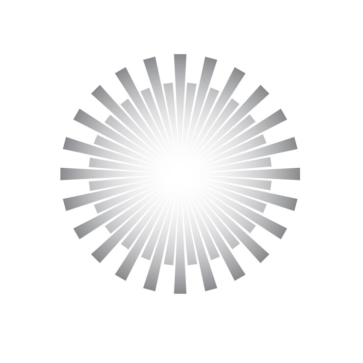 Vector round sunburst line radial