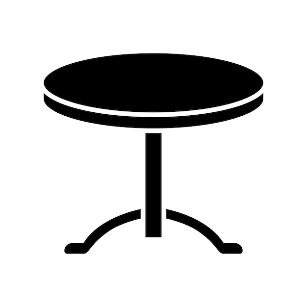 Vector round table icon vector on trendy design