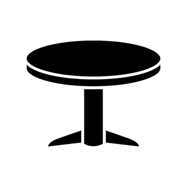 Round table icon vector on trendy design