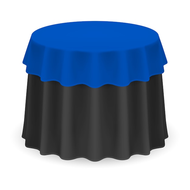 Vector round tablecloth