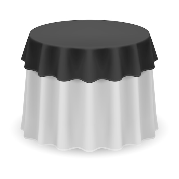 Vector round tablecloth