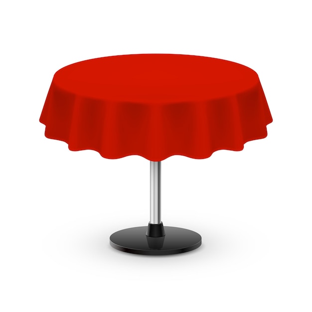 Vector round tablecloth