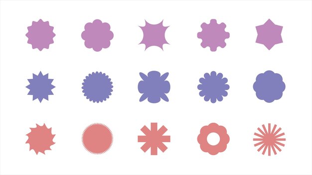 Vector round vector geometric shapes icon set