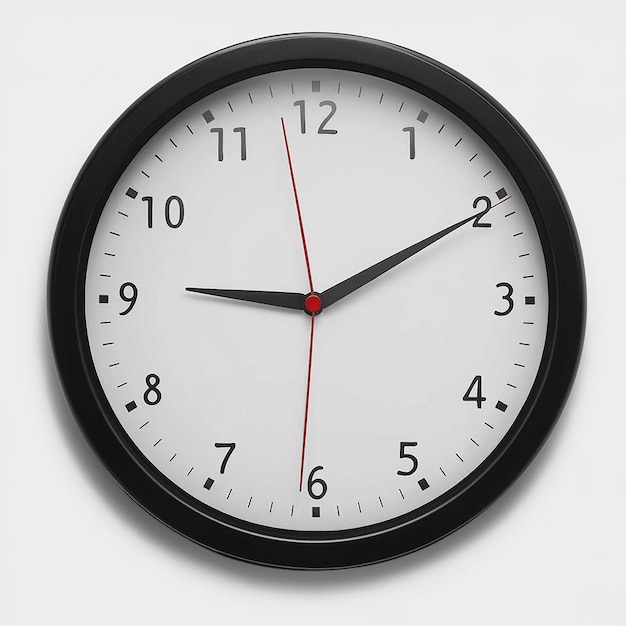 Vector a round wall clock with a black frame