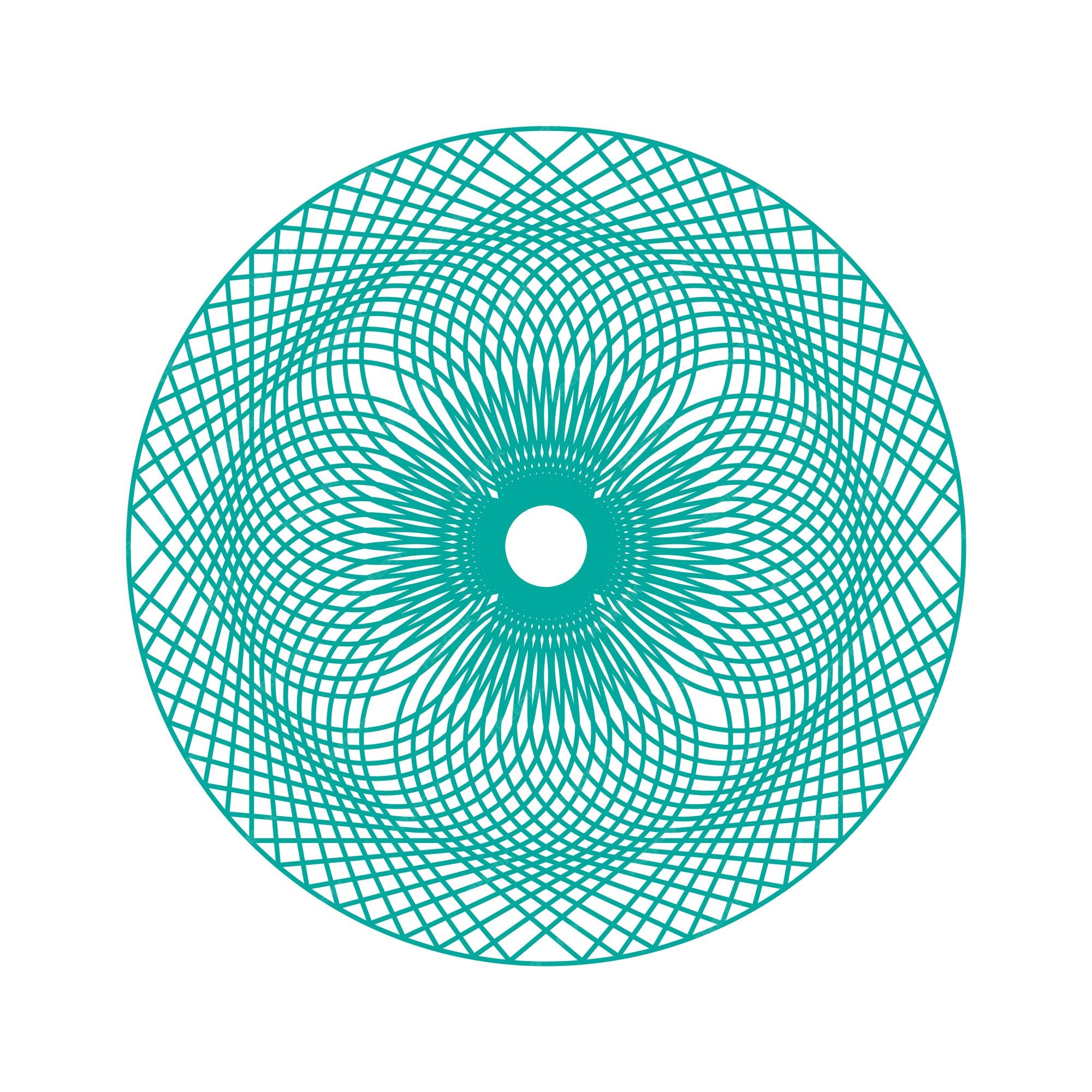 Premium Vector Round watermark guilloche pattern design element