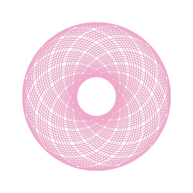Round watermark guilloche pattern design element