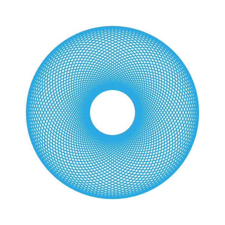 Vector round watermark guilloche pattern design element