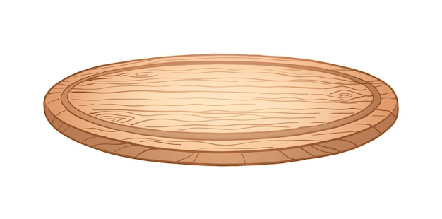 Round wooden kitchen cutting board