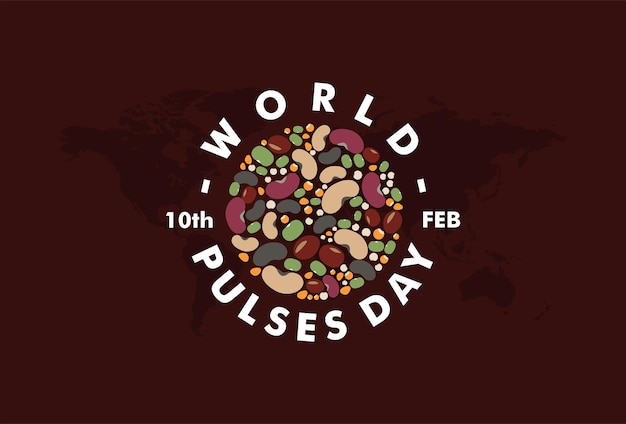 Vector round world pulses day banner template