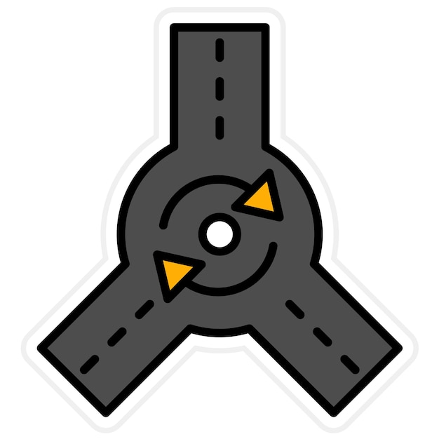 Vector roundabout icon vector image can be used for map and navigation