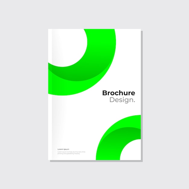 Вектор Закругленные абстрактные зеленые дуги на белой обложке брошюры