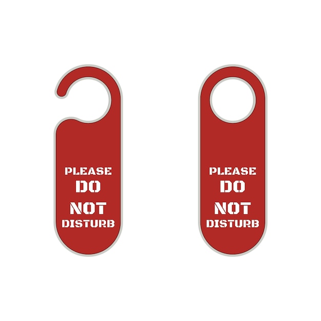 Rounded do not disturb door tag