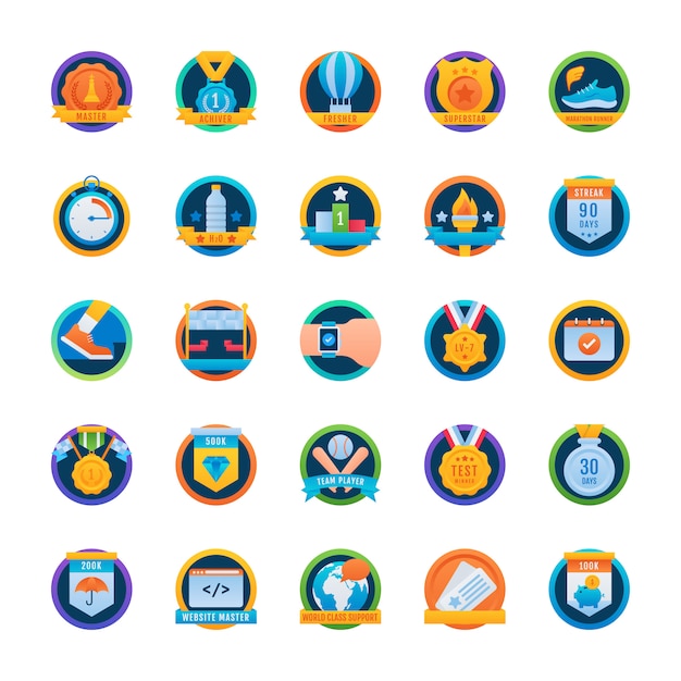 Vector rounded icons pack