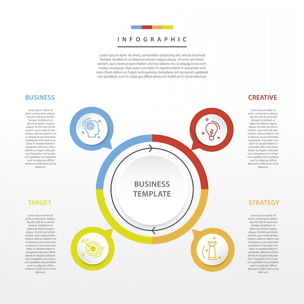 Rounded infographic design