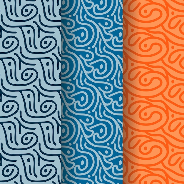 Rounded lines pattern collection