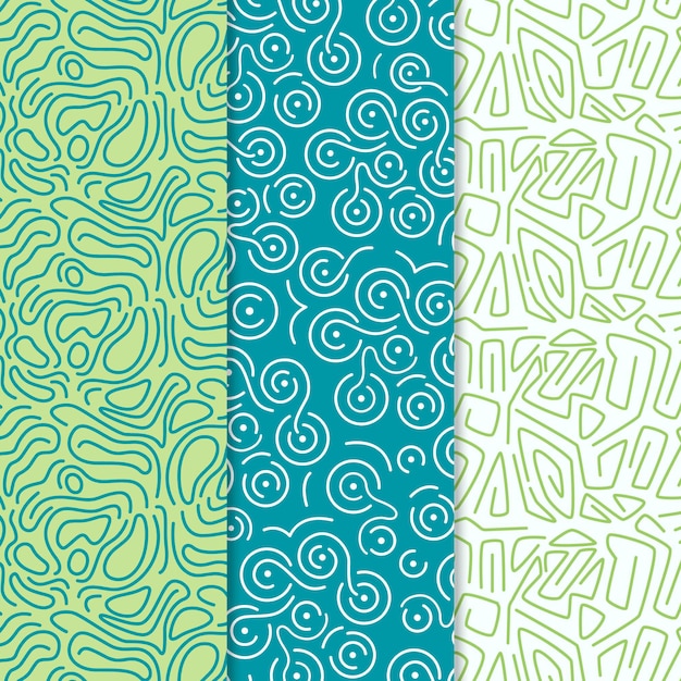 Rounded lines pattern collection