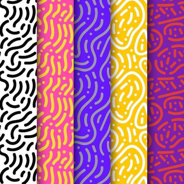 Rounded lines pattern set