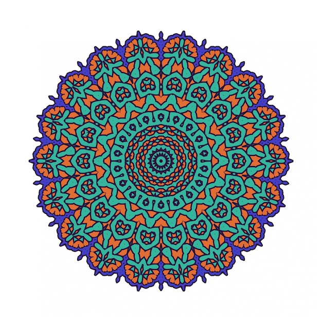 Rounded mandala design with ornament