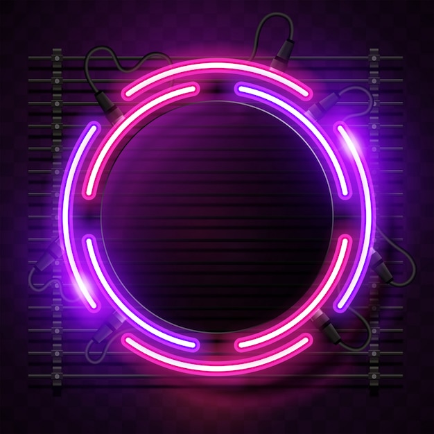 Rounded neon background