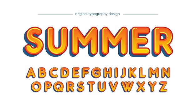 Rounded Orange Cartoon Typography