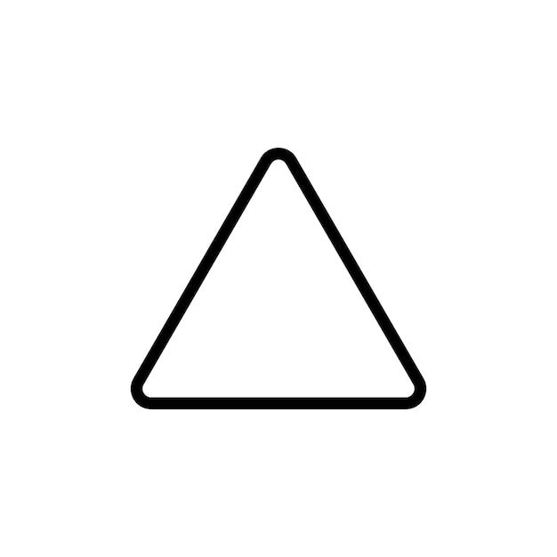 Rounded triangle icon sign design