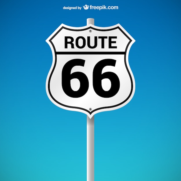 Vettore route 66 segno