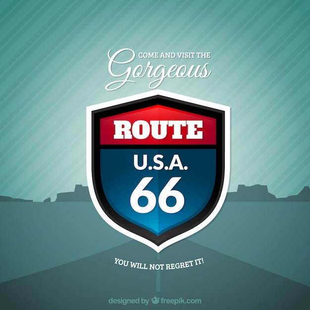 Route 66 teken