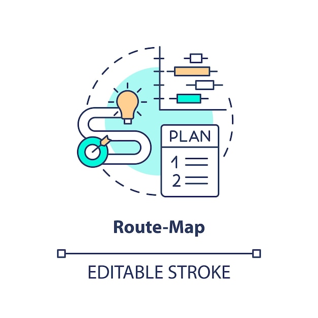 Route Kaartpictogram concept