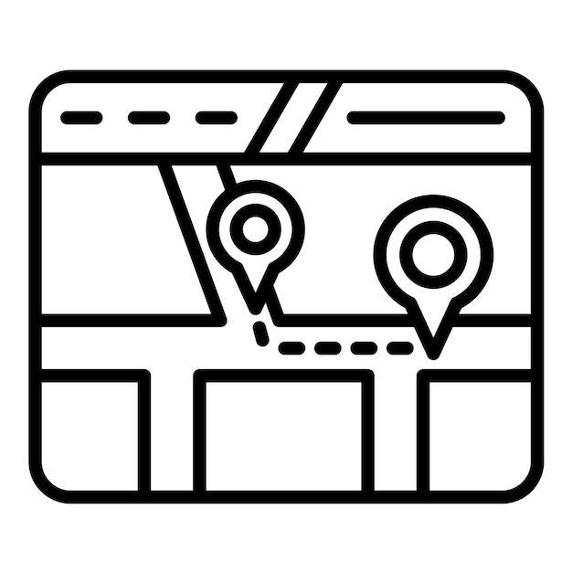 地図のベクトルイラストのスタイル