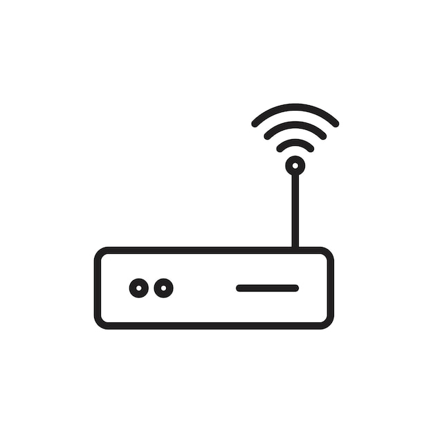 ルーターのアイコン シンプルな細い輪郭