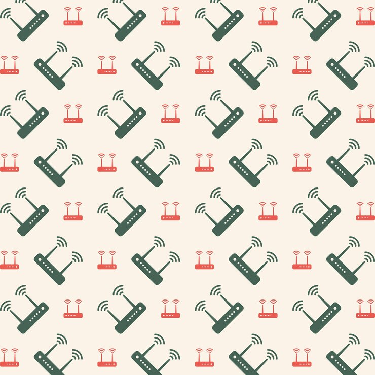 Vector router icon trendy multicolor repeating pattern vector illustration beautiful background
