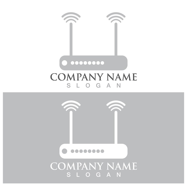 Router logo and vector template