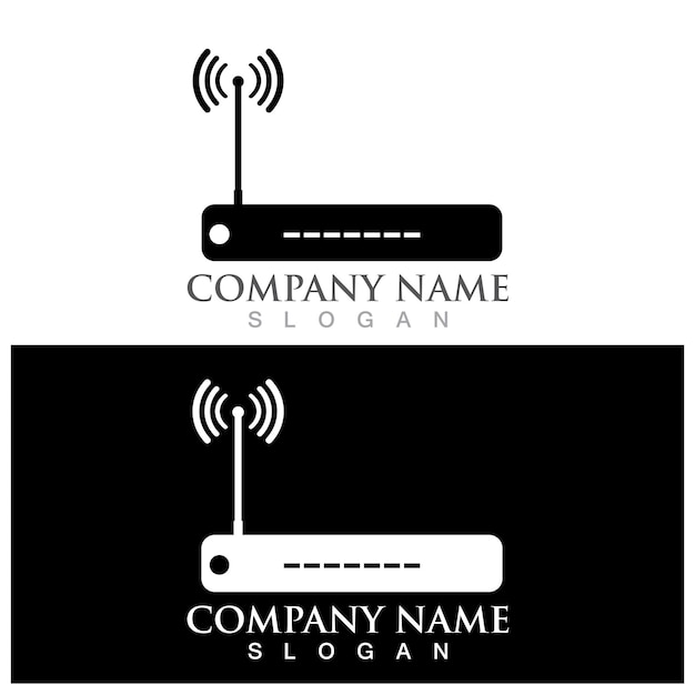 Router logo and vector template