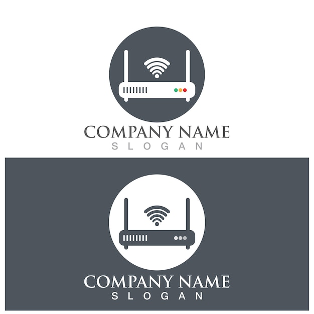 Router logo and vector template