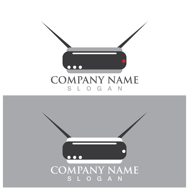 Router logo and vector template