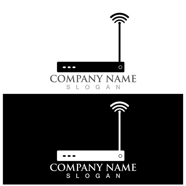 Router logo and vector template