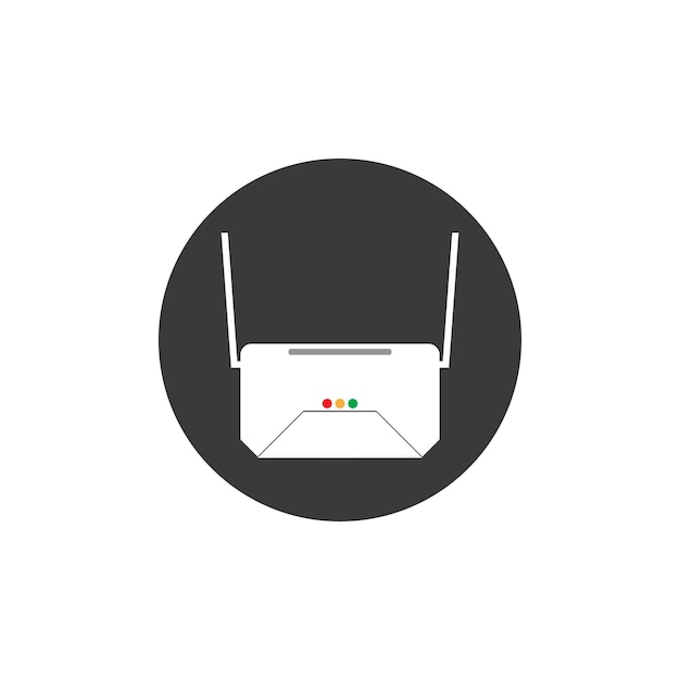 Router logo and vector template