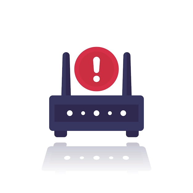router modem error icon flat vector