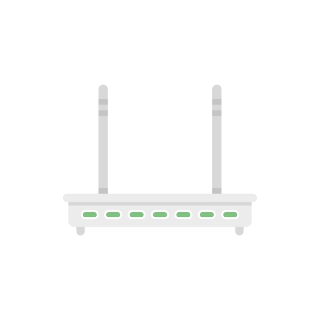 Router modem pictogram platte vector Wifi internet Switch breedband geïsoleerd
