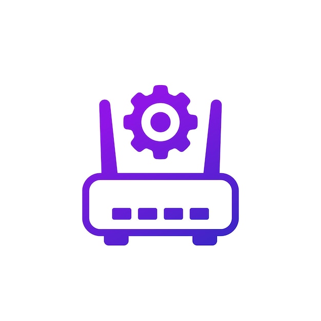 Router modem settings icon on white