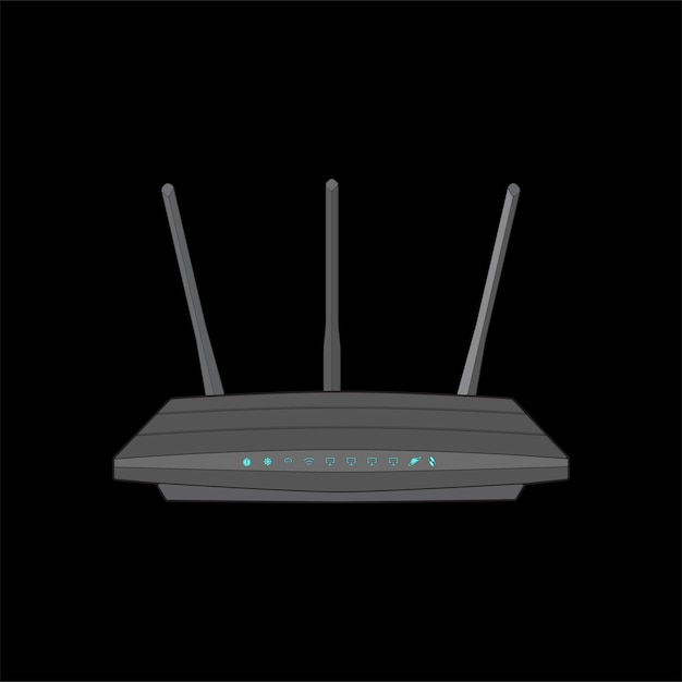 Router vector art Vector Art isolated on black background for coloring book