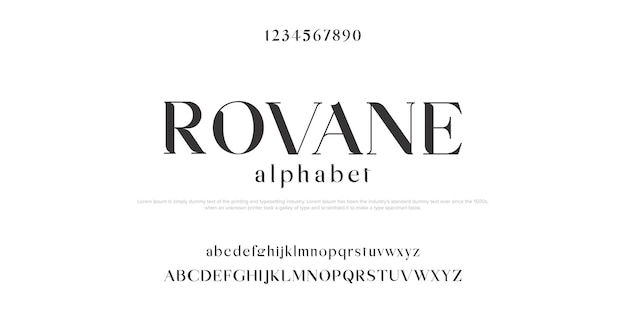 Семья Роване напарник векторный пакет алфавитного шрифта