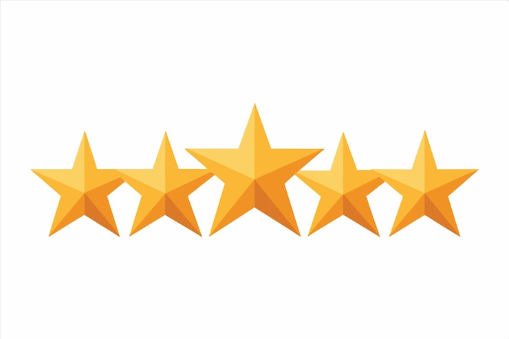 Vector a row of gold stars with a black border