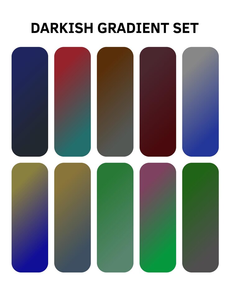 Vector a row of multicolored nails with different colors